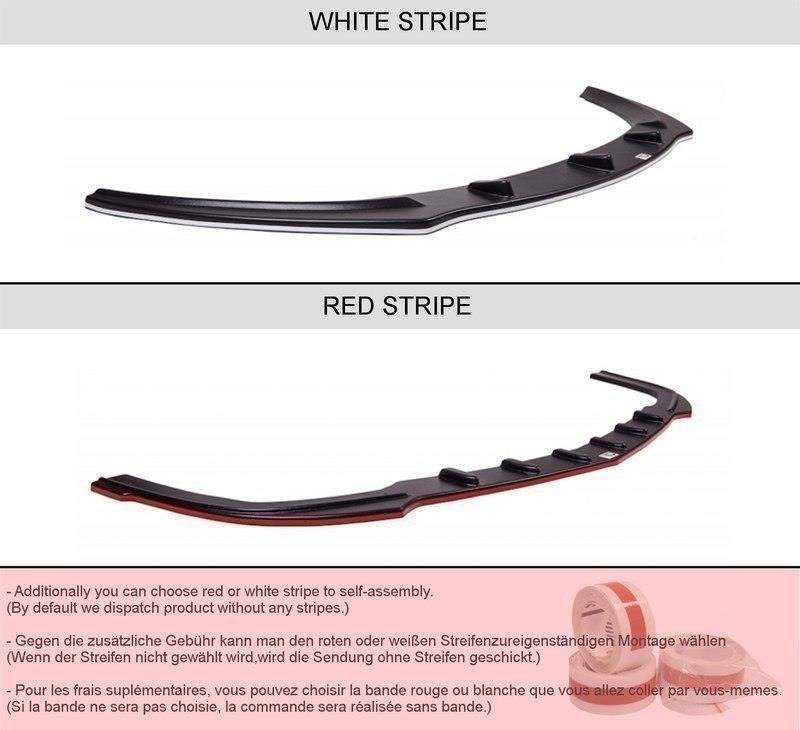 Street+ Spoilerlippe Front Ansatz V.1 passend für Kia Ceed / PRO Ceed GT MK2 schwarz Hochglanz