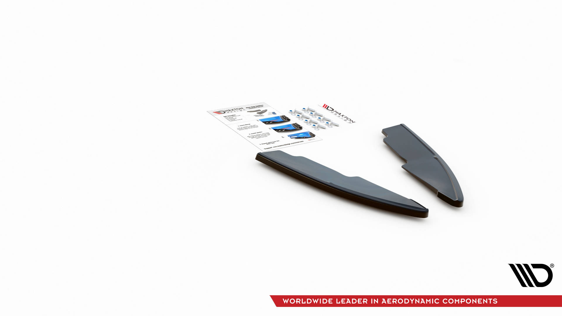 Street+ Heck Ansatz Flaps passend für Ford Kuga ST-Line Mk3 schwarz Hochglanz