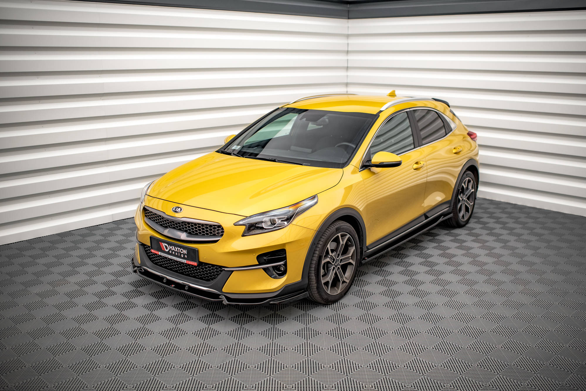 Street+ Spoilerlippe Front Ansatz passend für Kia XCeed Mk1 schwarz Hochglanz