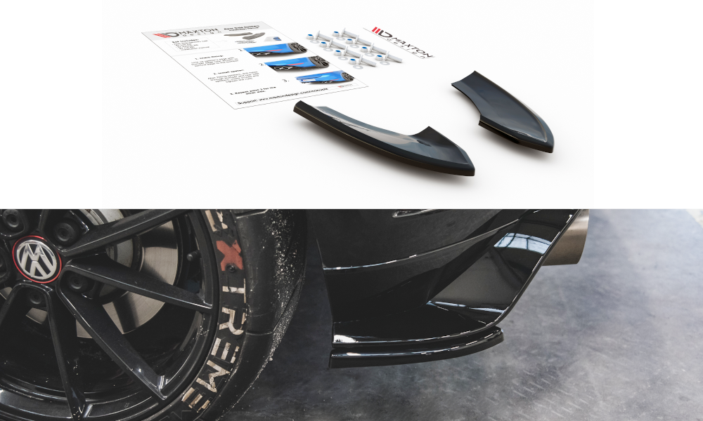 Street+ Heck Ansatz Flaps passend für VW Golf 7 GTI TCR rot Hochglanz