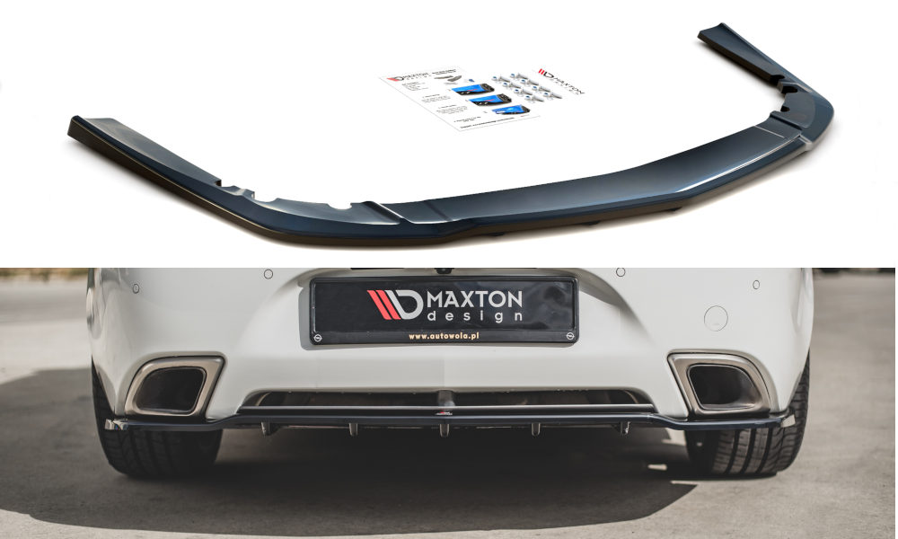 Street+ Mittlerer Diffusor RACE Heck Ansatz passend für Opel Insignia Mk. 1 OPC FL schwarz Hochglanz