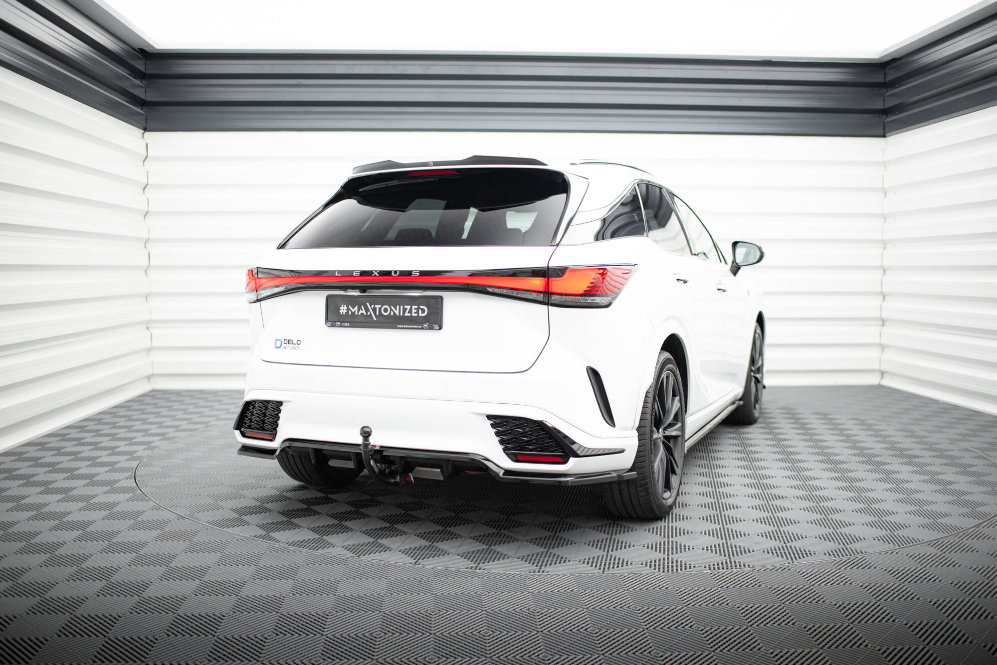 Heck Spoiler Aufsatz Abrisskante passend für Lexus RX F-Sport Mk5 schwarz Hochglanz