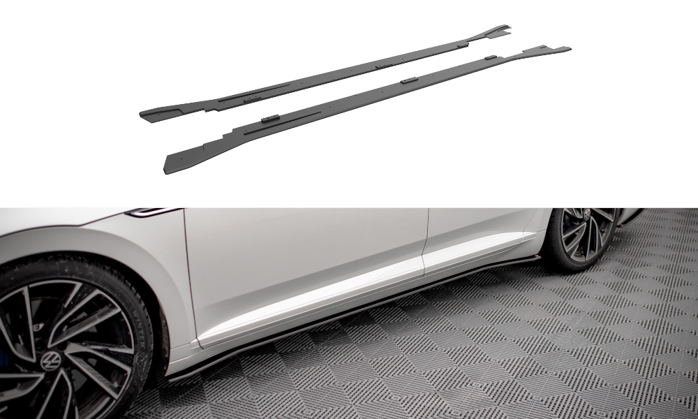 Street Pro Seitenschweller Leisten V.2 passend für VW Arteon R / R-Line FL rot