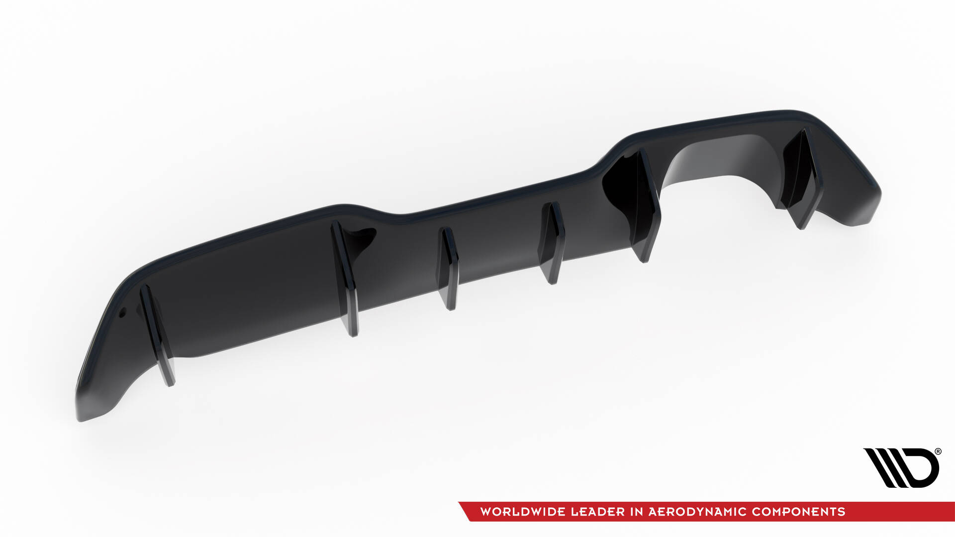 Diffusor Heck Ansatz für Ford Fiesta ST 3-Türige version Mk7 Facelift schwarz Hochglanz