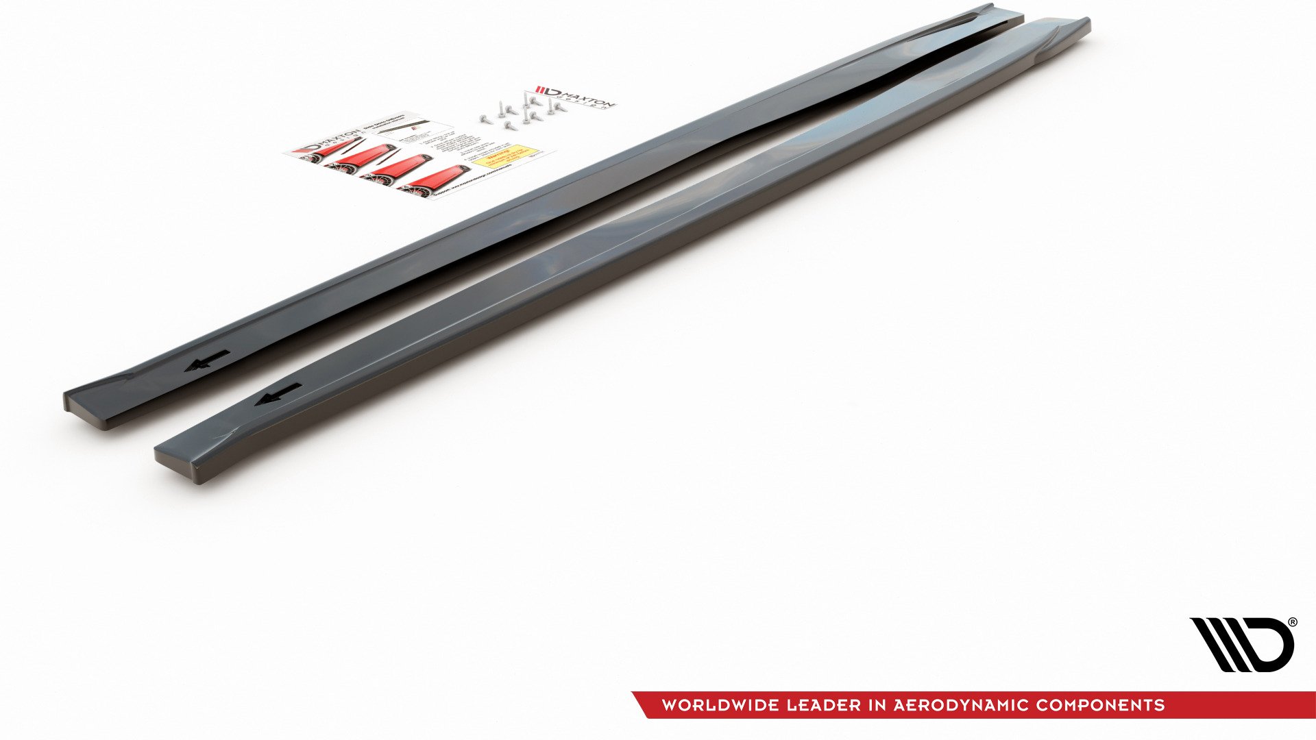 Seitenschweller Ansatz Paar passend für ABARTH 124 Spider schwarz Hochglanz