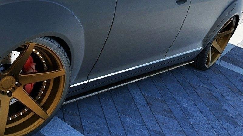 Street+ Seitenschweller Leisten passend für Mercedes S-Klasse W221 LONG schwarz Hochglanz