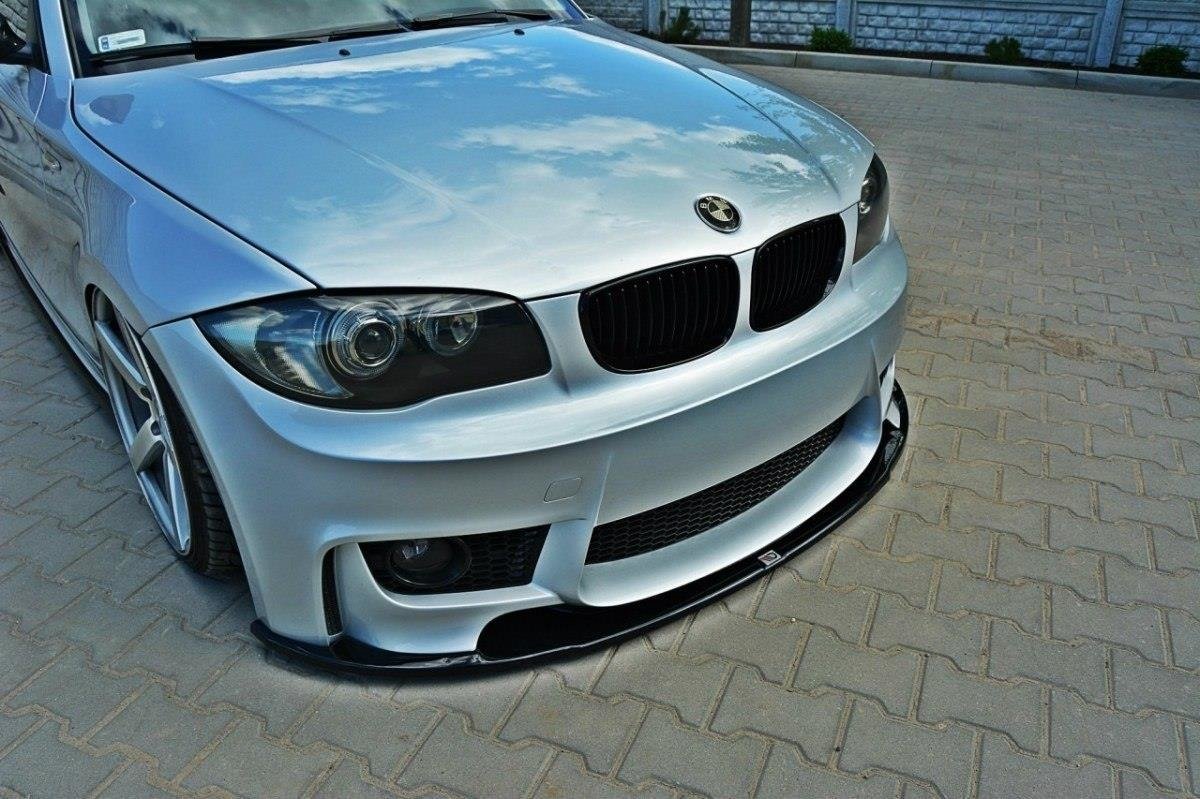 Street+ Spoilerlippe Front Ansatz passend für BMW 1er E87 M-Design schwarz Hochglanz
