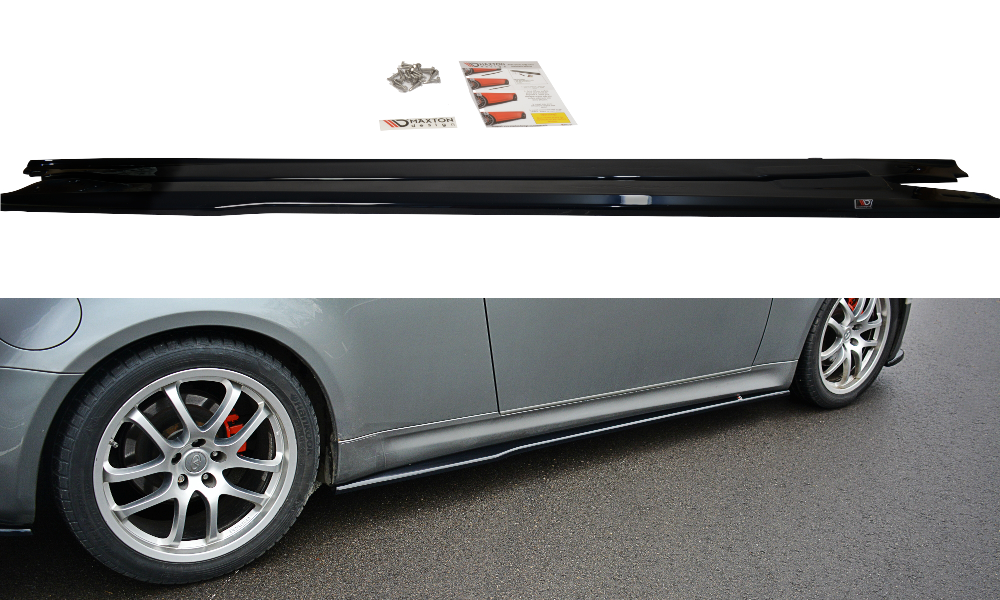 Seitenschweller Ansatz Paar passend für INFINITI G35 Coupe schwarz matt