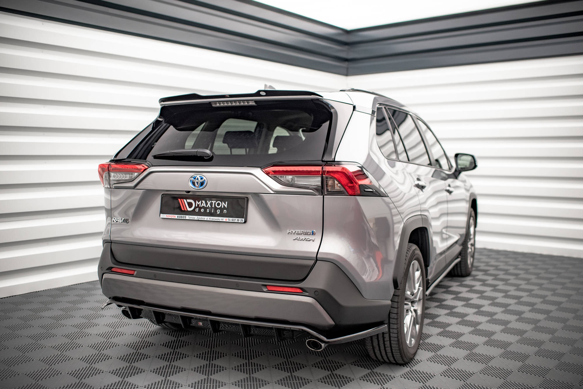 Heck Spoiler Aufsatz Abrisskante passend für Toyota RAV4 Mk5 schwarz Hochglanz