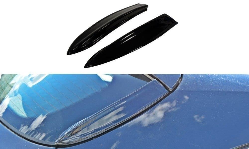 Seitliche Heck Spoiler Aufsätze passend für Opel Astra H FOR OPC / VXR schwarz Hochglanz
