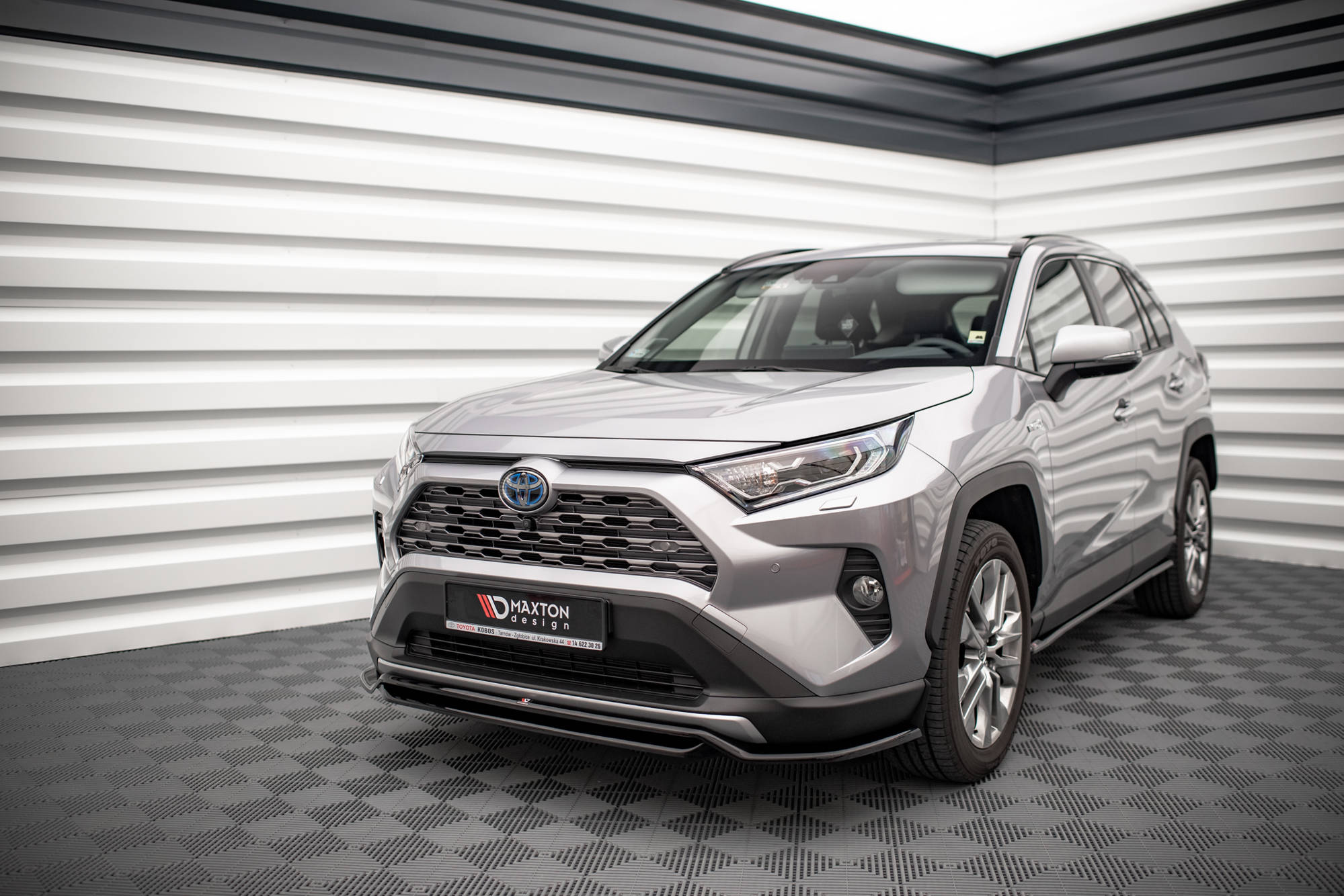 Street+ Spoilerlippe Front Ansatz passend für Toyota RAV4 Mk5 schwarz Hochglanz