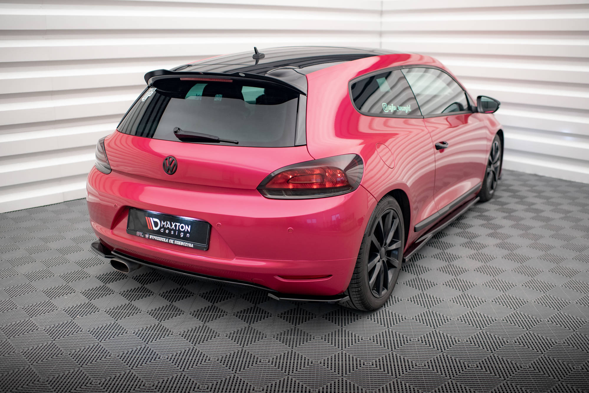 Street+ Heck Ansatz Flaps passend für VW Scirocco Mk3 schwarz Hochglanz