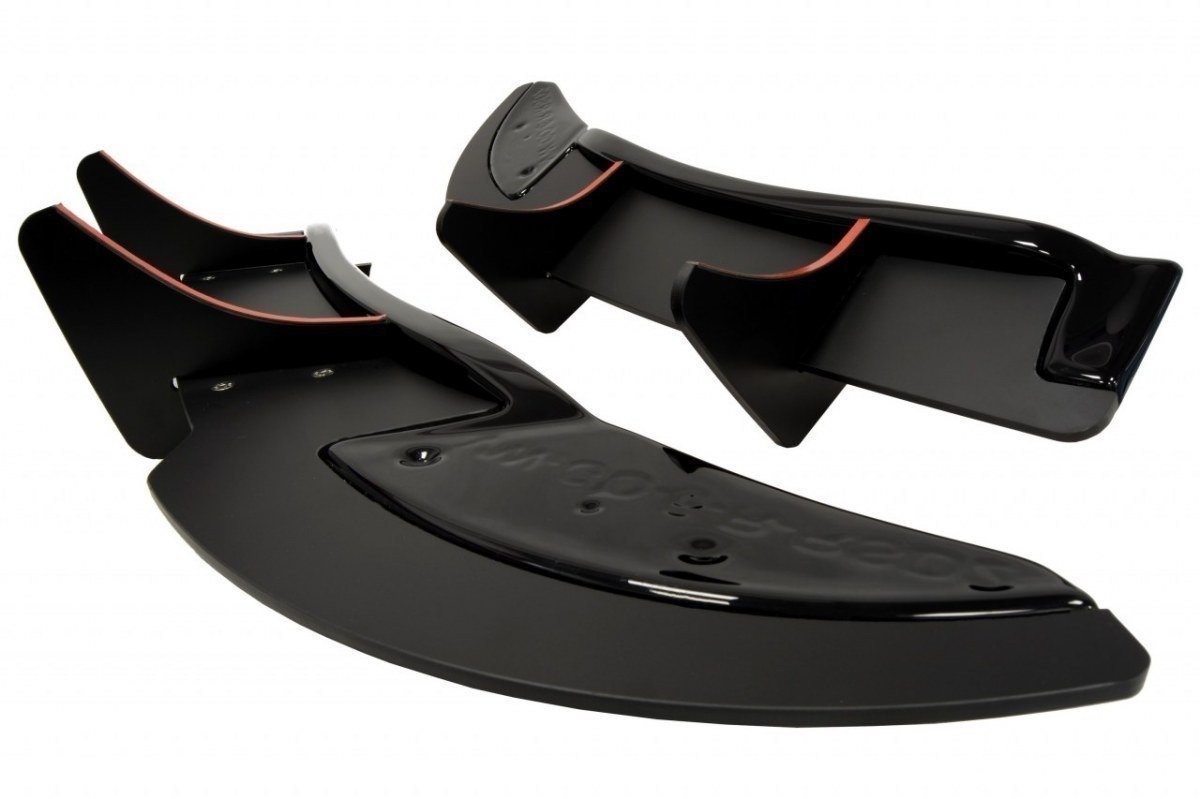 Heck Ansatz Flaps Diffusor für VW GOLF 6 R CNC schwarz Hochglanz