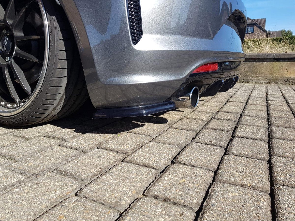 Heck Ansatz Flaps Diffusor für VW Scirocco R Mk3 Facelift schwarz Hochglanz