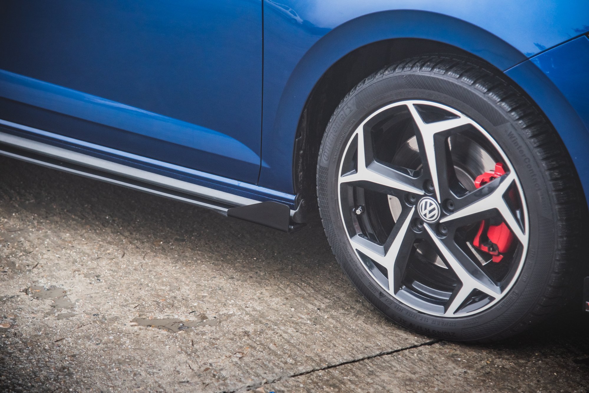 Street Pro Seitenschweller Leisten + Flaps passend für VW Polo GTI Mk6 schwarz Hochglanz