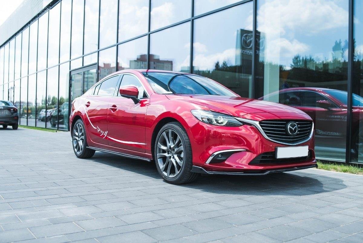 Seitenschweller Ansatz für Mazda 6 Limousine GJ Mk3 schwarz Hochglanz