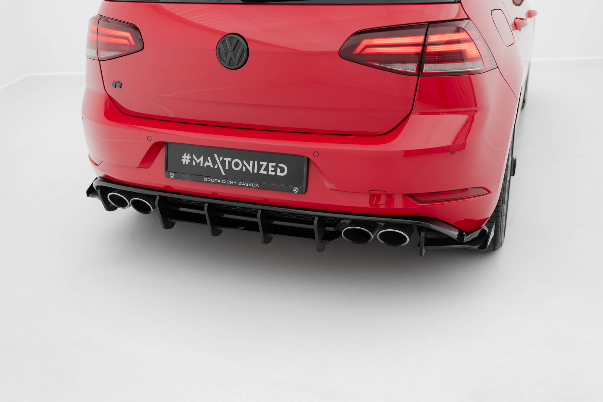 Street Pro Heckschürze Heck Ansatz Diffusor passend für VW Golf R Mk7 FL