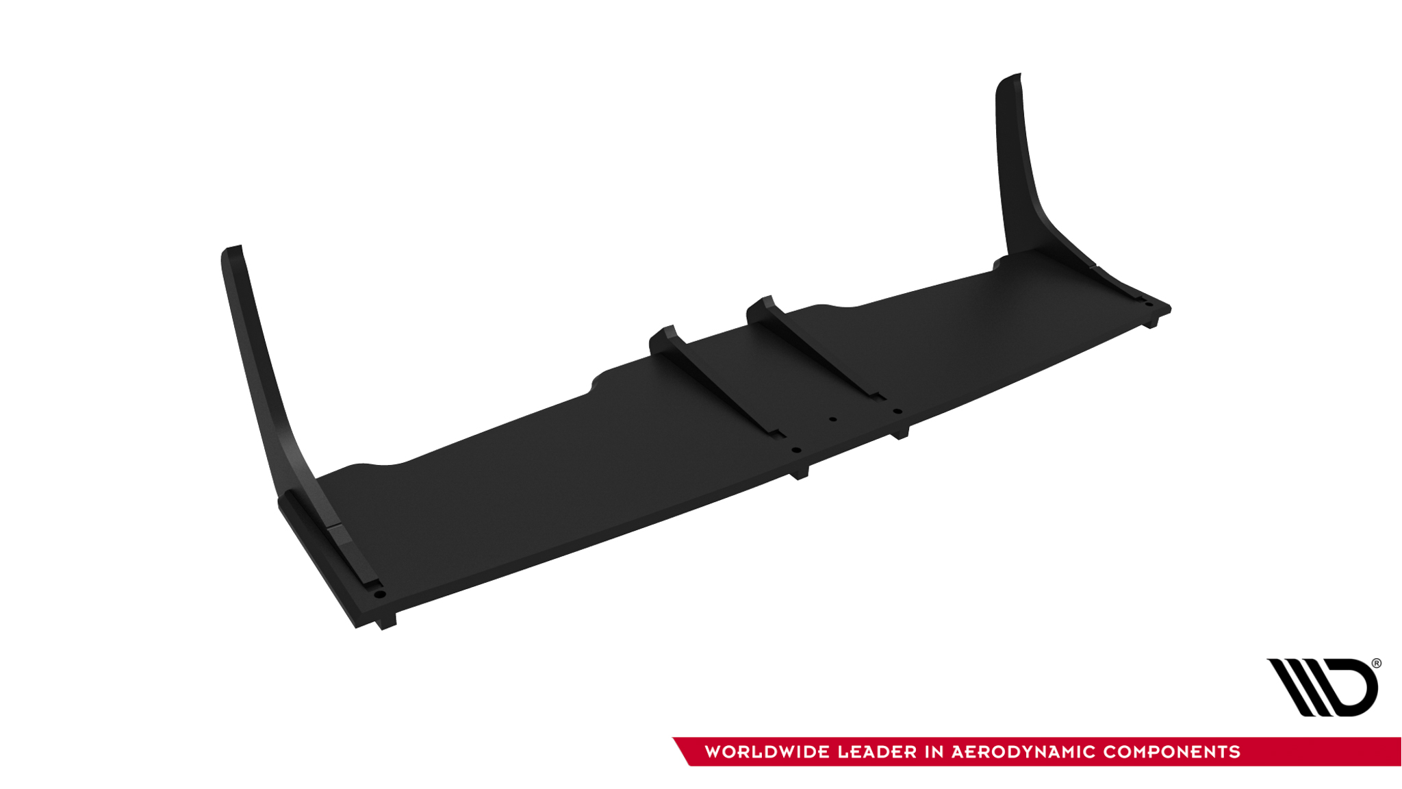 Heckansatz Diffusor passend für ABARTH 500 Mk1 schwarz-rot