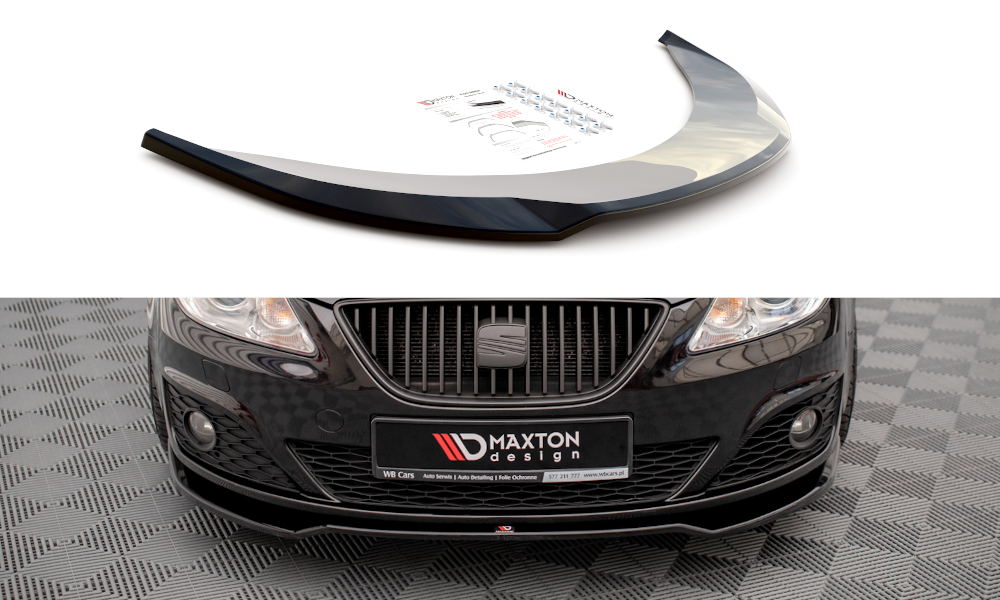 Street+ Spoilerlippe Front Ansatz V.2 passend für Seat Exeo schwarz Hochglanz