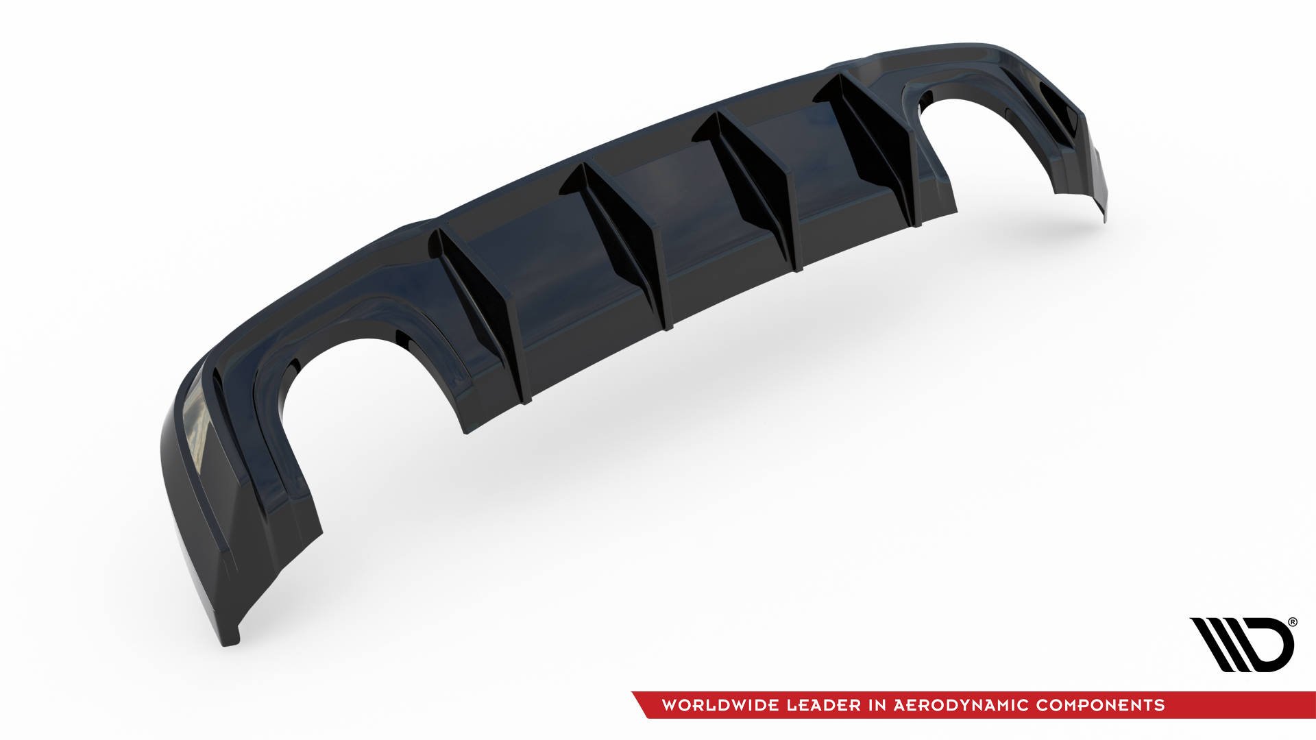 Street+ Heck Ansatz Diffusor V.2 passend für Audi RS3 8V Sportback FL schwarz Hochglanz