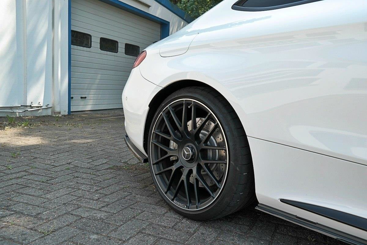 Street+ Heck Ansatz Flaps passend für Mercedes C-Klasse C205 63 AMG Coupe schwarz Hochglanz