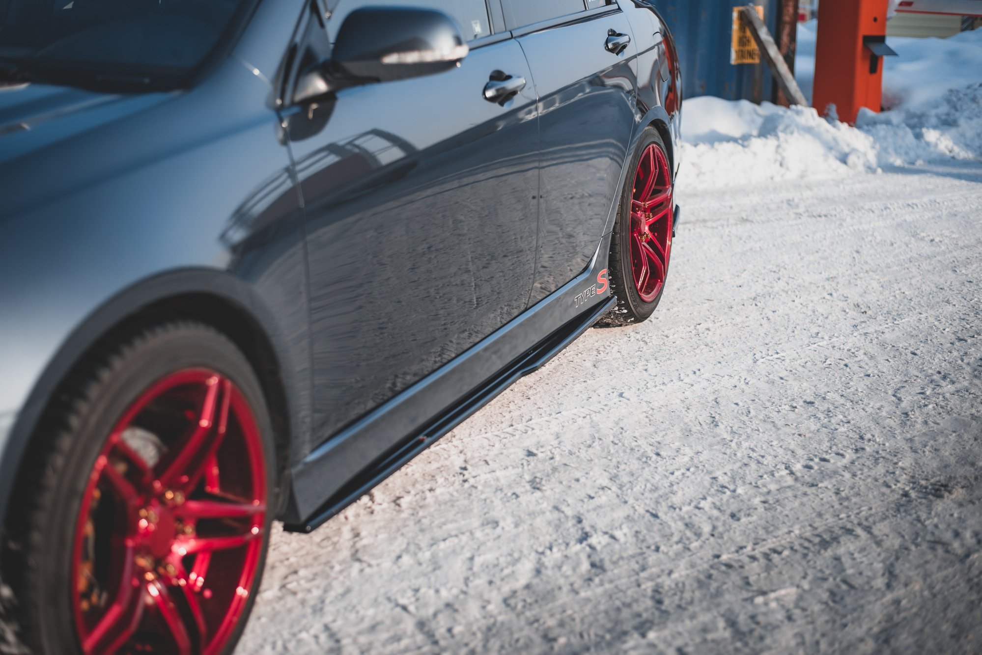 Street+ Seitenschweller Leisten V.2 passend für Honda Accord Mk7 Type-S schwarz Hochglanz