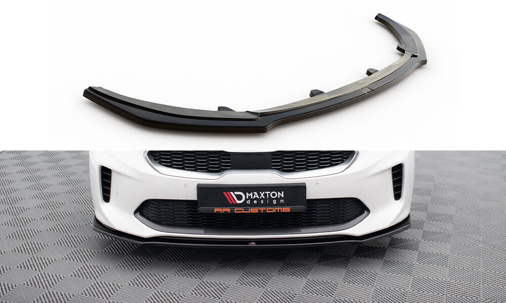 Front Ansatz V.1 für Kia Stinger GT / GT-Line / Standard Mk1 schwarz Hochglanz