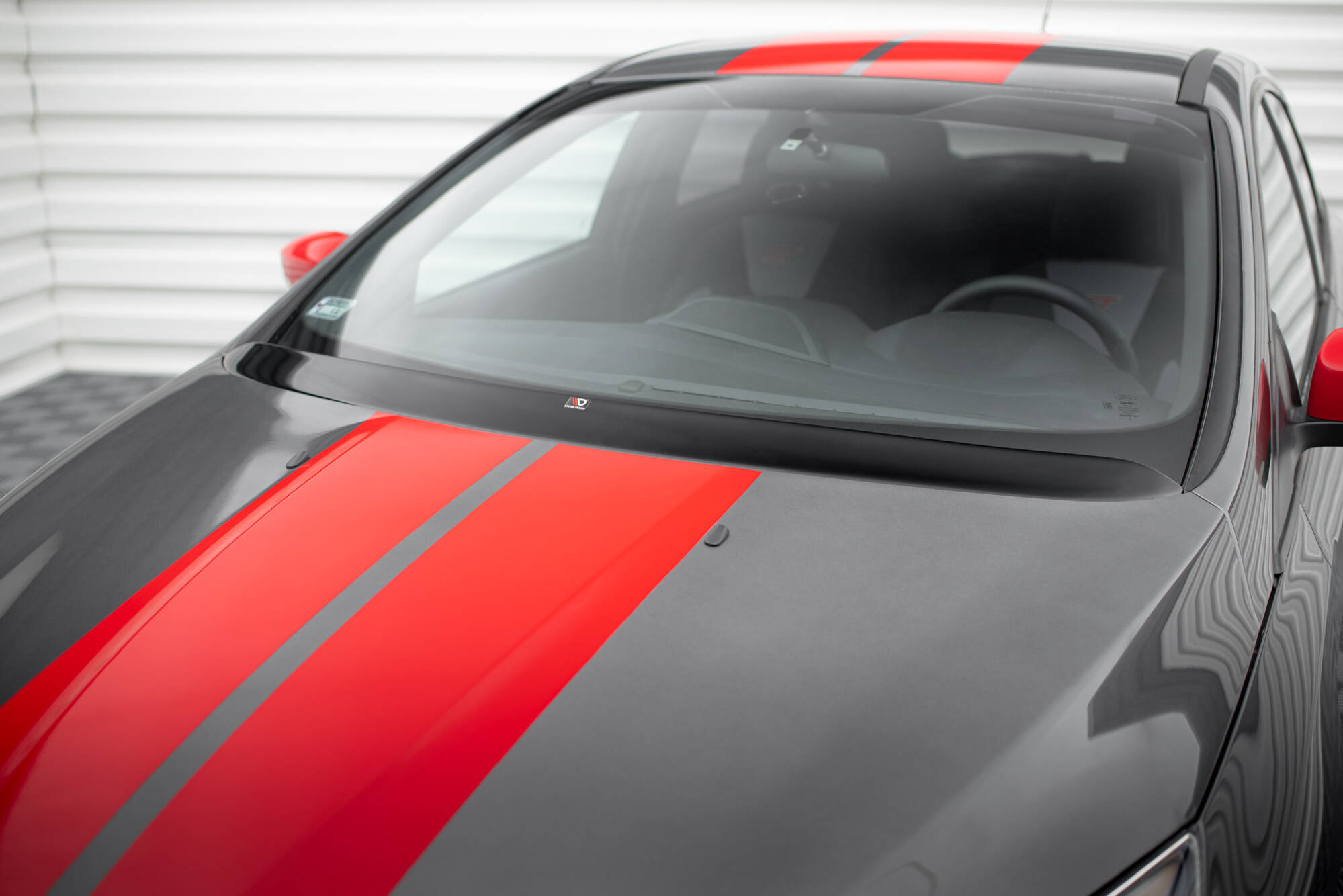 Verlängerung Motorhaube passend für Ford Focus Mk3 / Mk3 FL / ST / RS schwarz Hochglanz