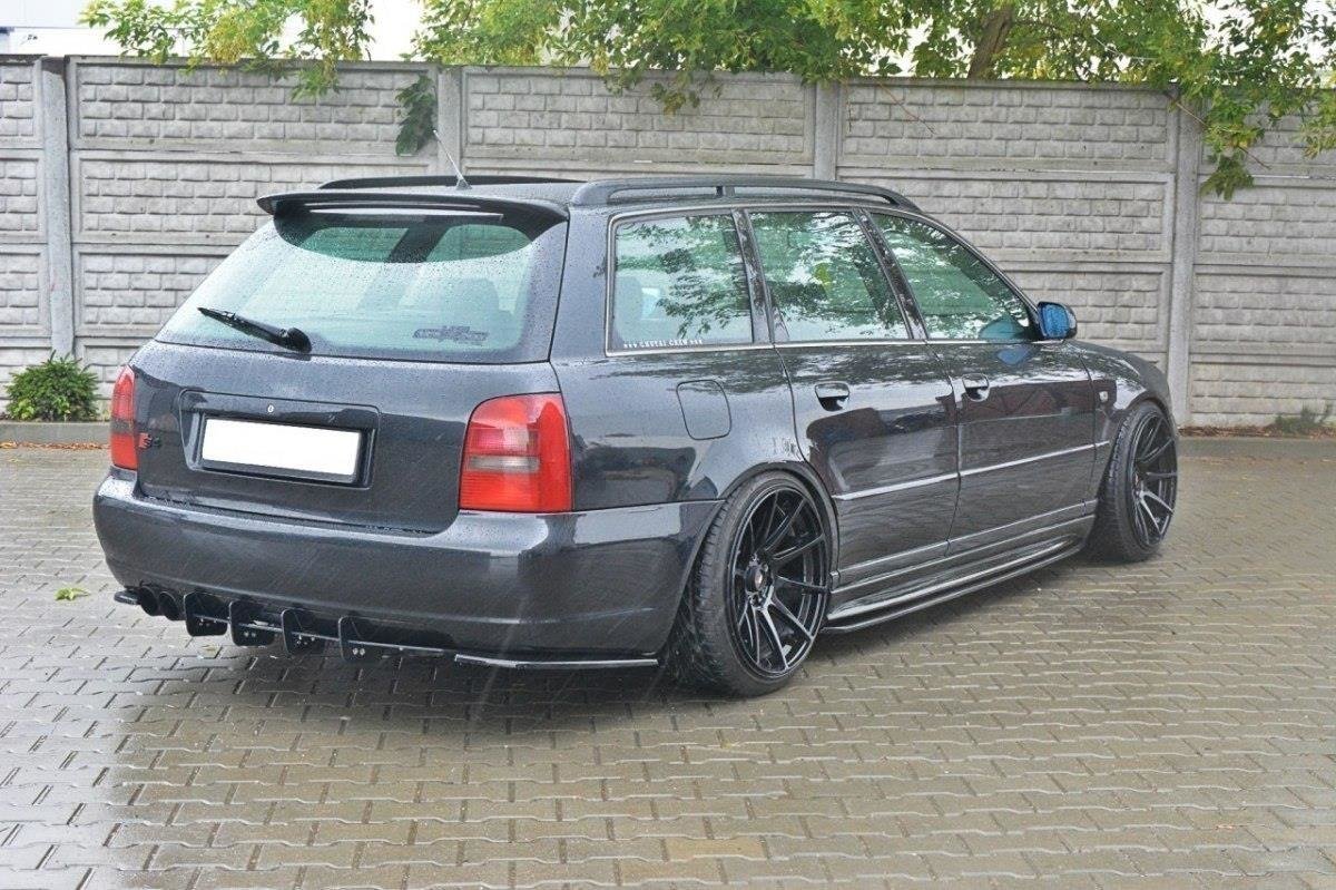 Street+ Heck Ansatz Flaps passend für Audi S4 B5 Avant schwarz Hochglanz