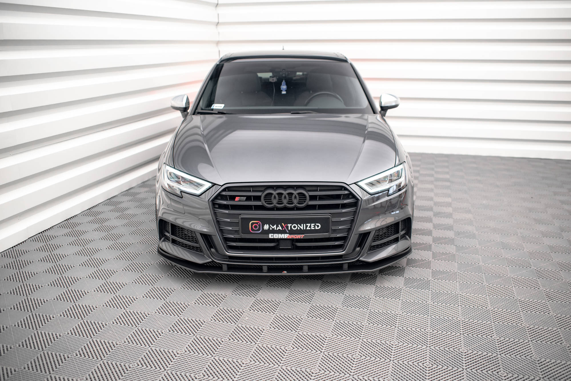 Street Pro Spoilerlippe Front Ansatz passend für Audi S3 Sportback 8V FL rot