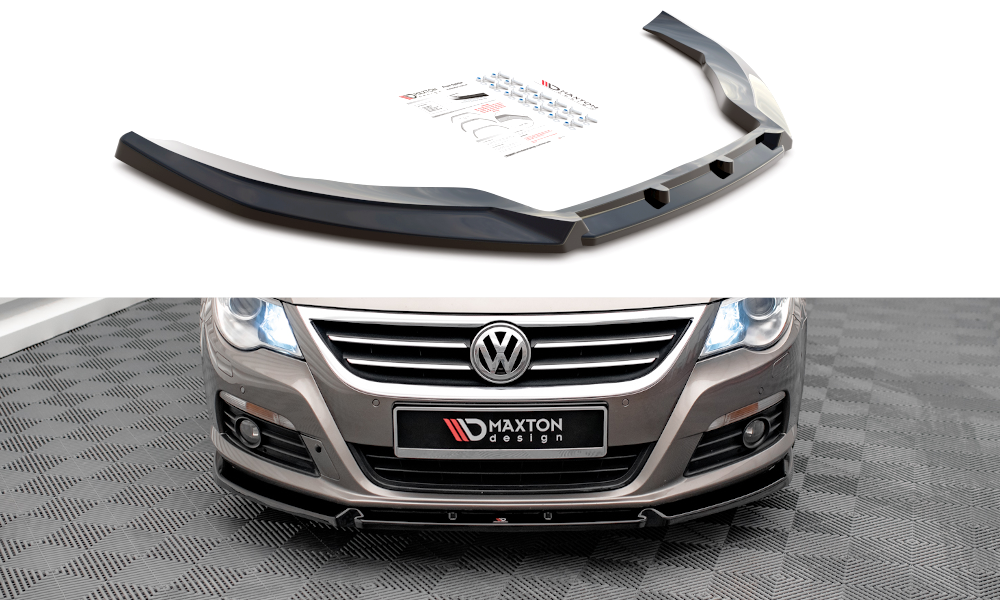 Street+ Spoilerlippe Front Ansatz V.3 passend für VW Passat CC schwarz Hochglanz
