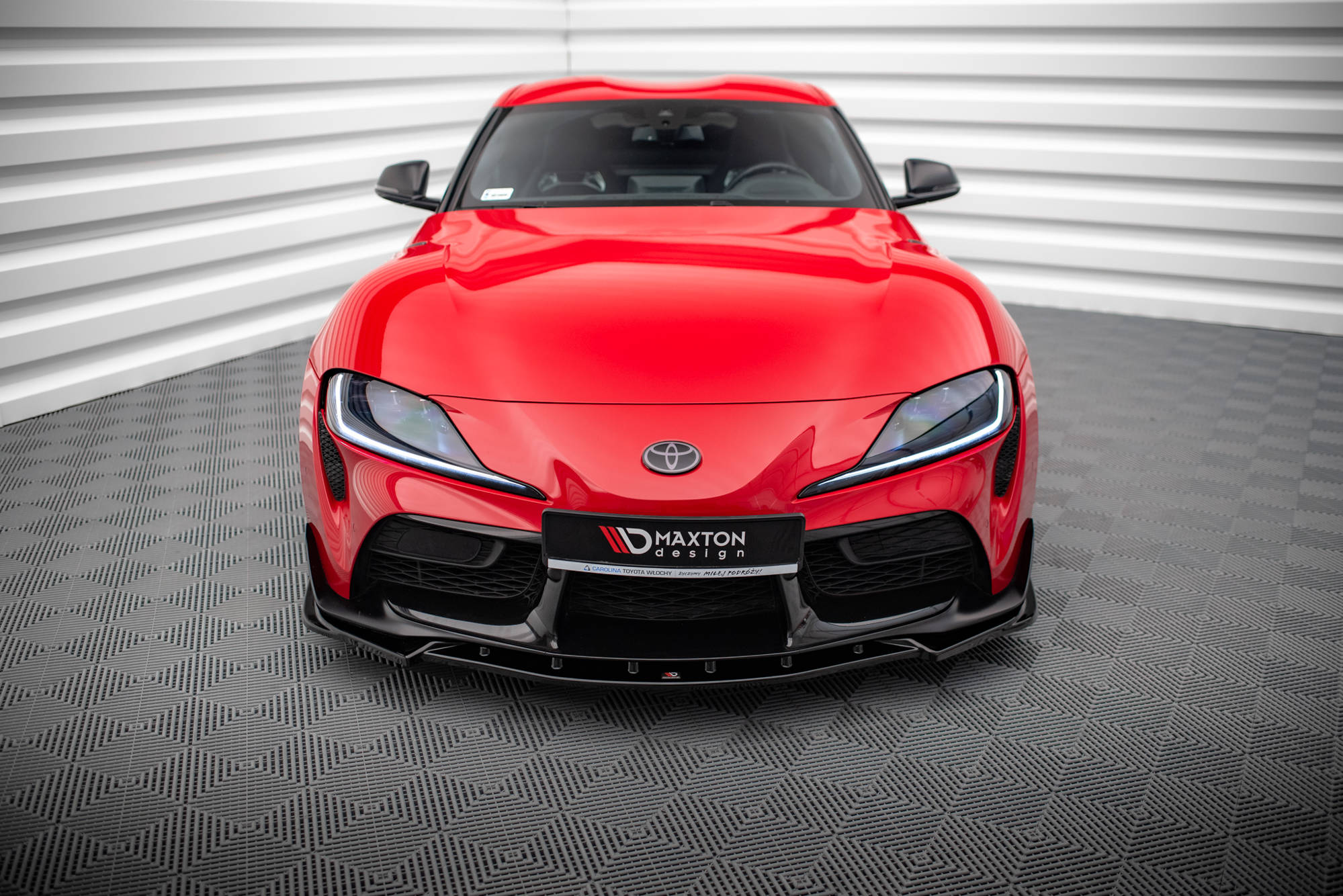 Street+ Spoilerlippe Front Ansatz V.4 passend für Toyota Supra Mk5 schwarz Hochglanz