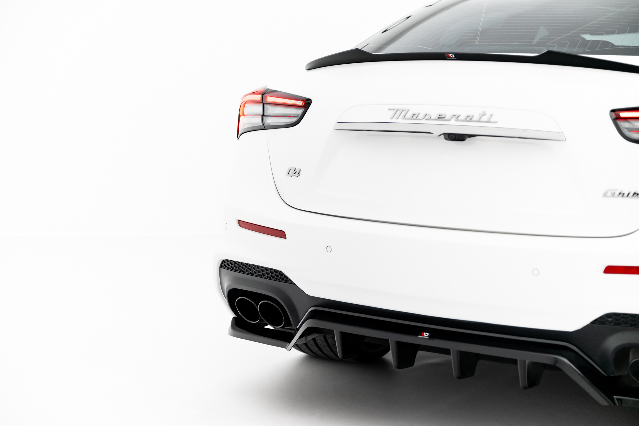 Diffusor Heckansatz passend für Maserati Ghibli Modena Mk3 FL schwarz Hochglanz