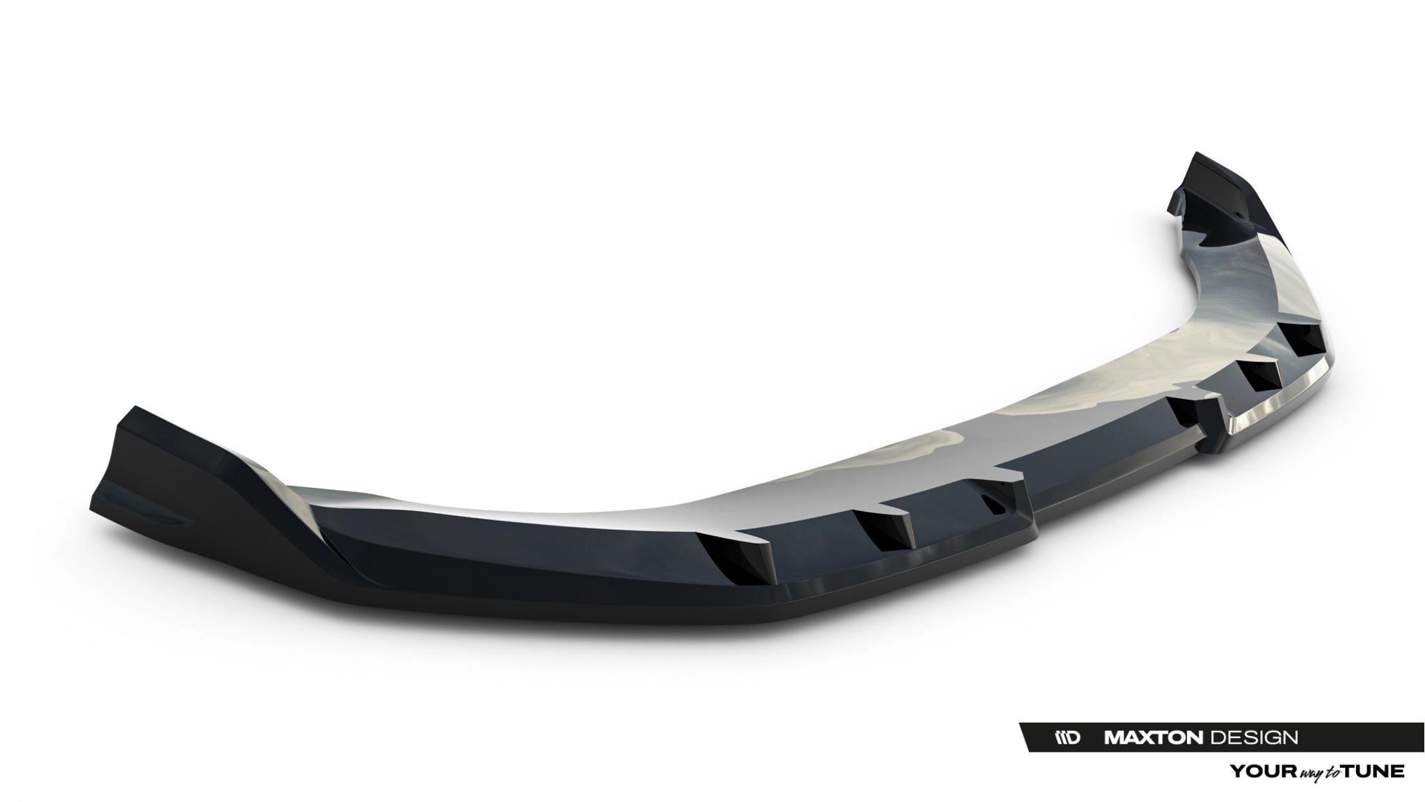 Frontlippe passend für Audi Q6 e-tron Standard / S-Line / SQ6 e-tron SUV / Sportback Mk1 schwarz Hochglanz