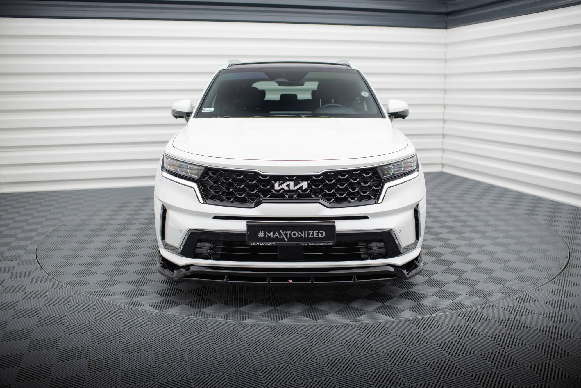 Street+ Spoilerlippe Front Ansatz passend für Kia Sorento Mk4 schwarz Hochglanz