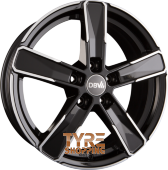 DBV 5SP 004 Schwarz Glänzend Front Poliert Einteilig 16 Zoll