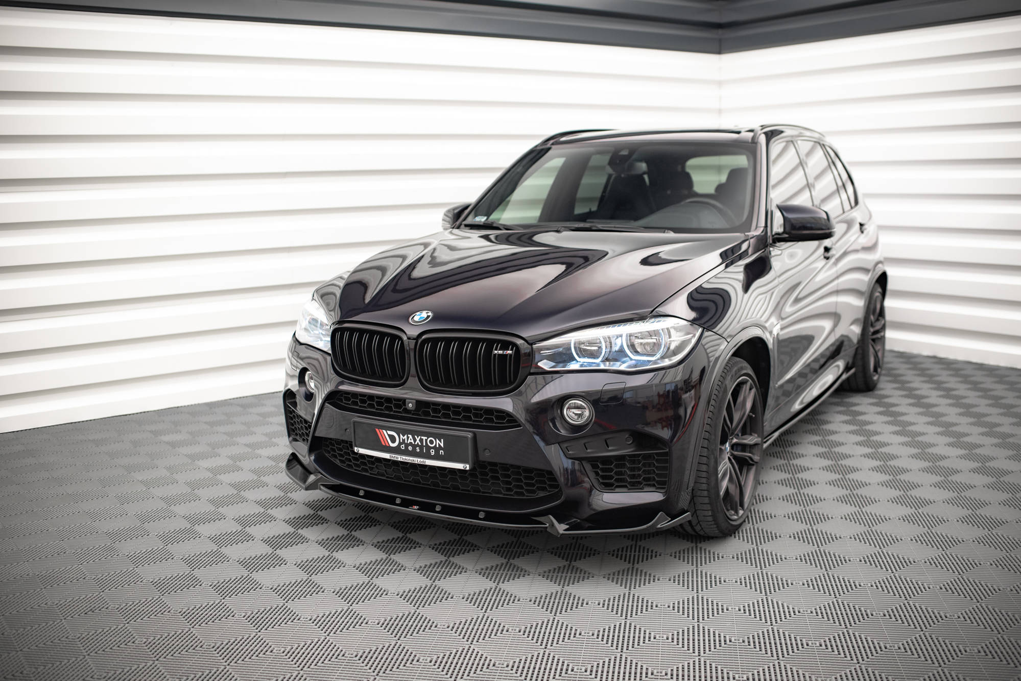 Street+ Spoilerlippe Front Ansatz V.1 passend für BMW X5 M F85 / X6 M F86 schwarz Hochglanz