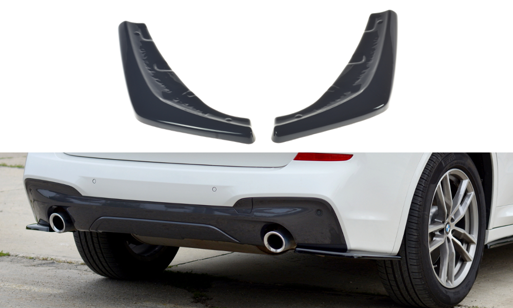 Heck Ansatz Flaps Diffusor für BMW X3 G01 M Paket schwarz Hochglanz