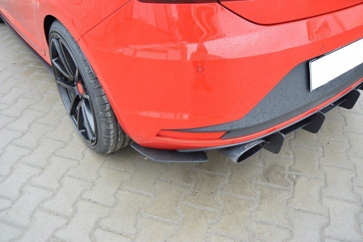 Diffusor für SEAT LEON III CUPRA Diffusor Heck Ansatz für Heckschürze für & Heck Ansatz Flaps