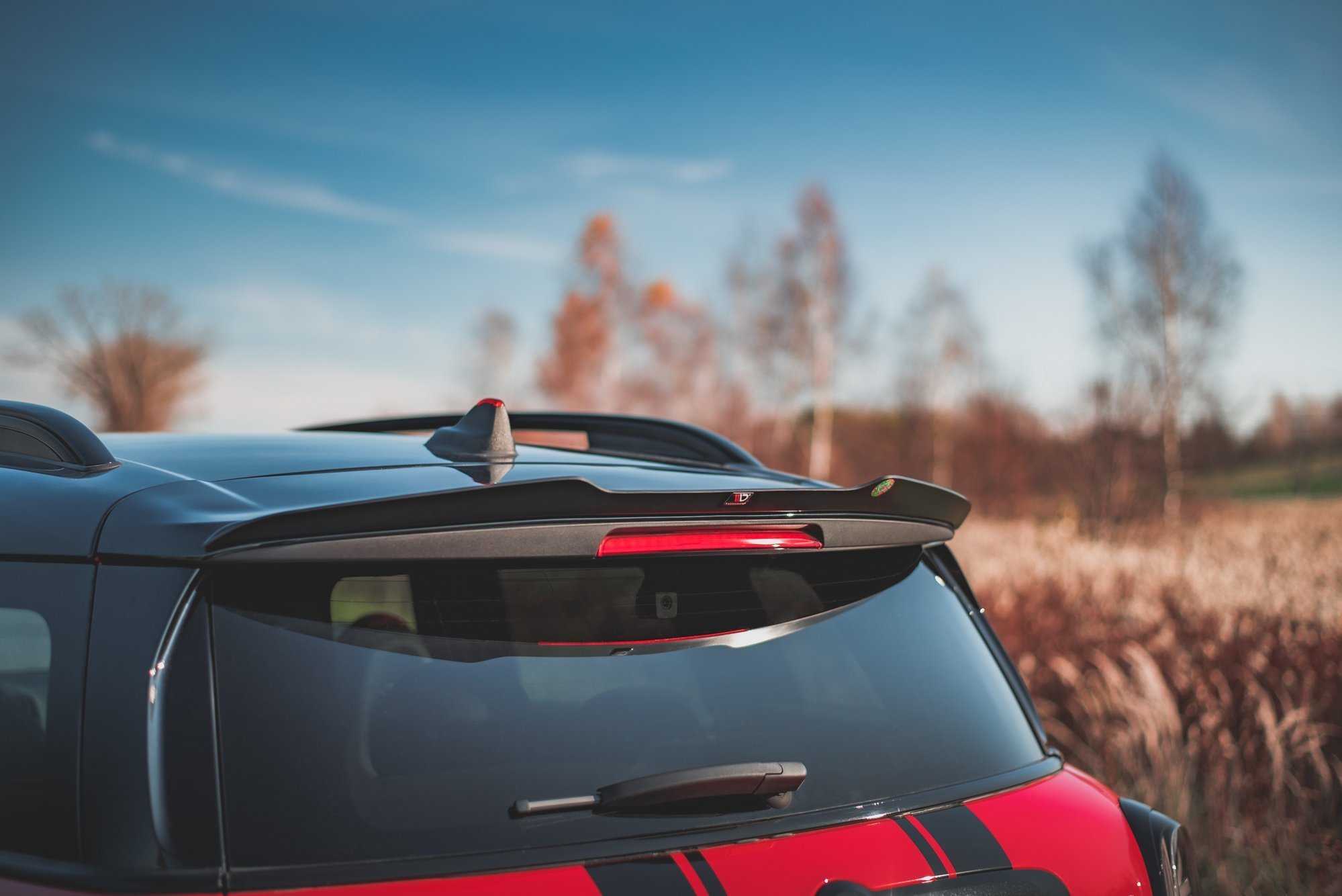 Heck Spoiler Aufsatz Abrisskante passend für Mini Countryman Mk2 F60 JCW schwarz Hochglanz
