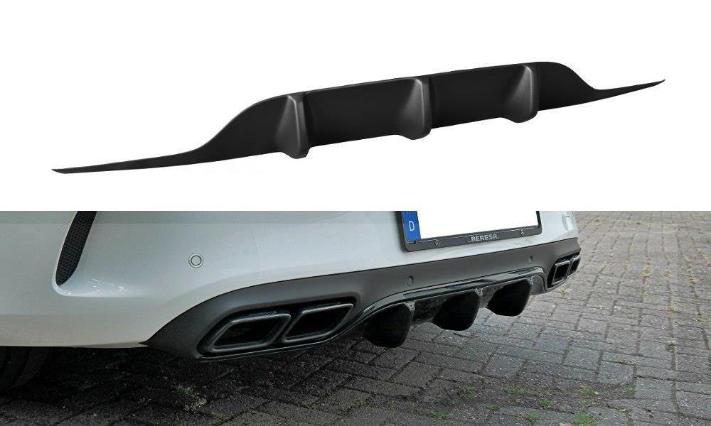 Street+ Heck Ansatz Diffusor passend für Mercedes C-Klasse C205 63 AMG Coupe schwarz Hochglanz