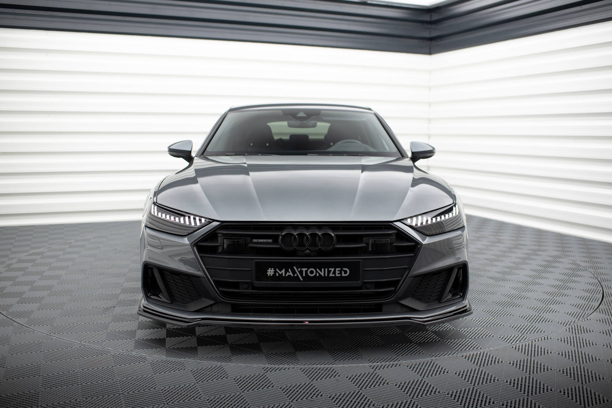 Front Ansatz V.1 für Audi A7 S-Line C8 / S7 C8 / C8 Facelift / S7 Facelift schwarz Hochglanz