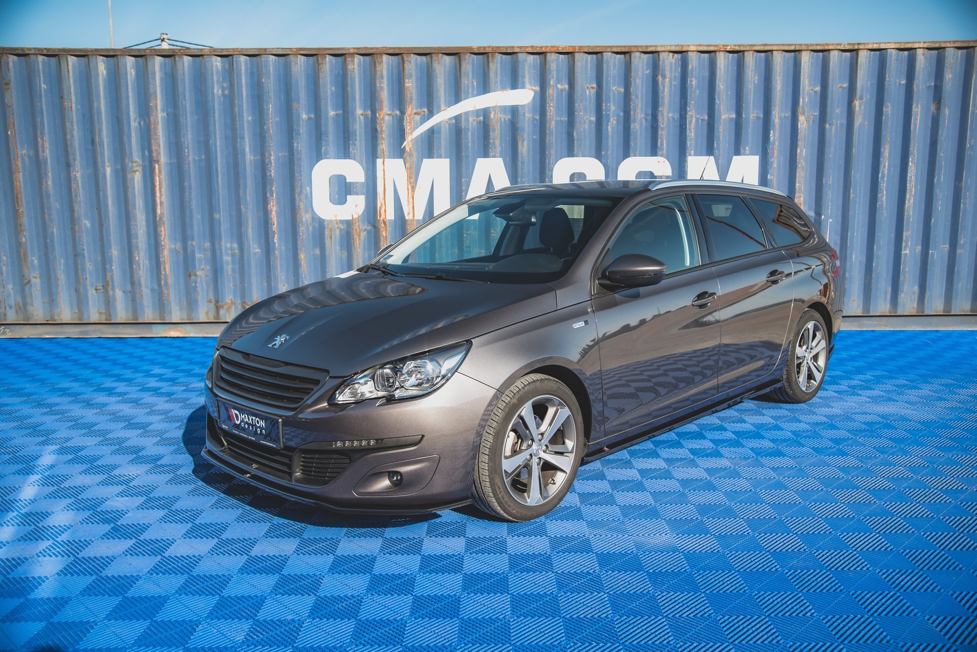 Street+ Seitenschweller Leisten passend für Peugeot 308 SW Mk2 schwarz Hochglanz