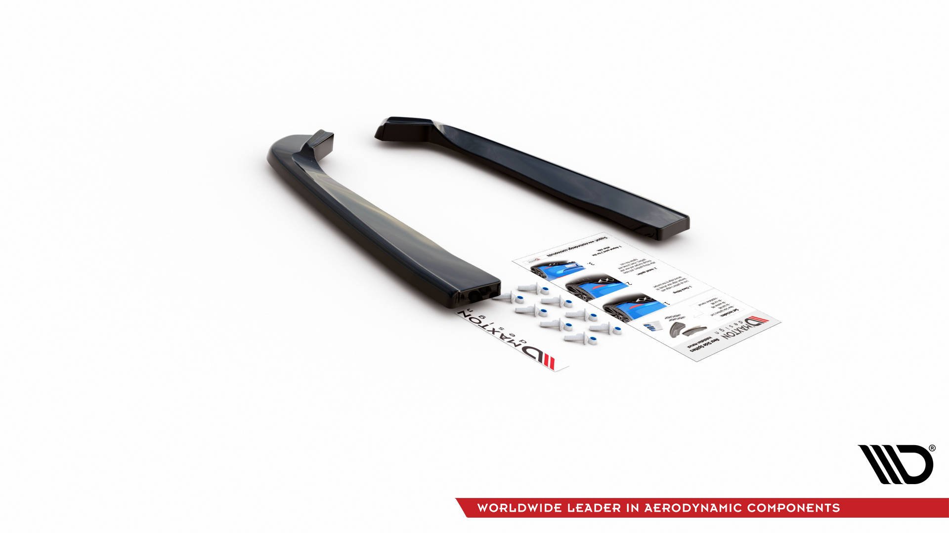 Street+ Heck Ansatz Flaps passend für Ford Mustang Mk. 6 FL schwarz Hochglanz