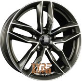 2DRV by WHEELWORLD WH40 Dark Gunmetal Hochglanzpoliert (DGMP+) Einteilig 20 Zoll