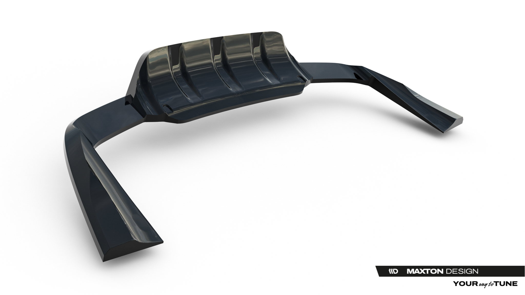 Diffusor Heckansatz passend für Land Rover Range Rover Sport Mk2 Facelift schwarz Hochglanz
