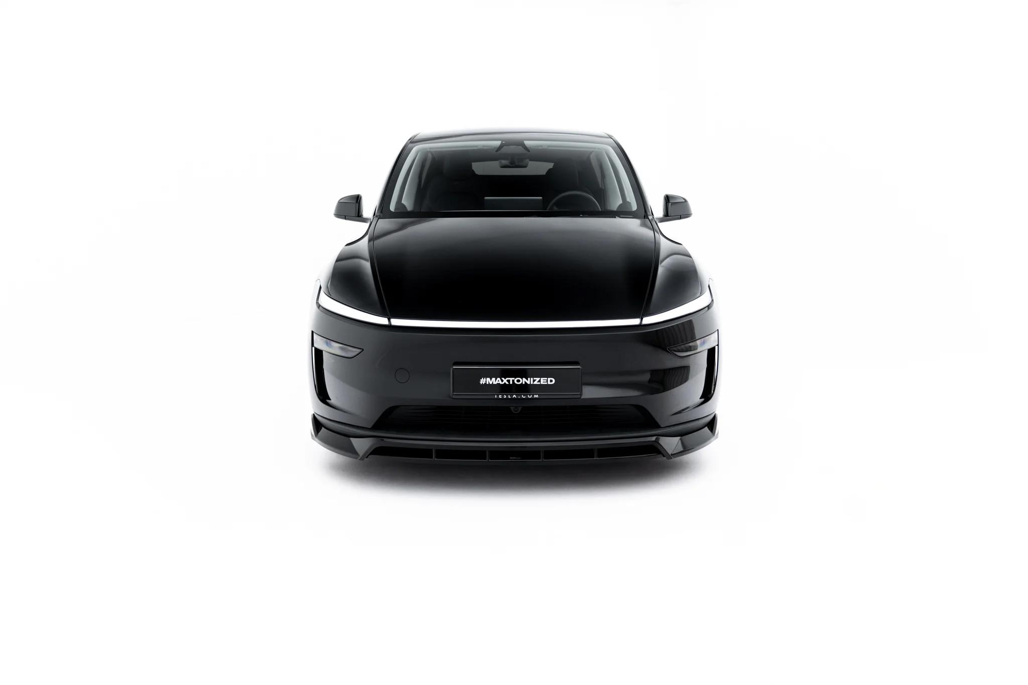 Frontlippe passend für Tesla Model Y Premium Mk1 Facelift schwarz Hochglanz