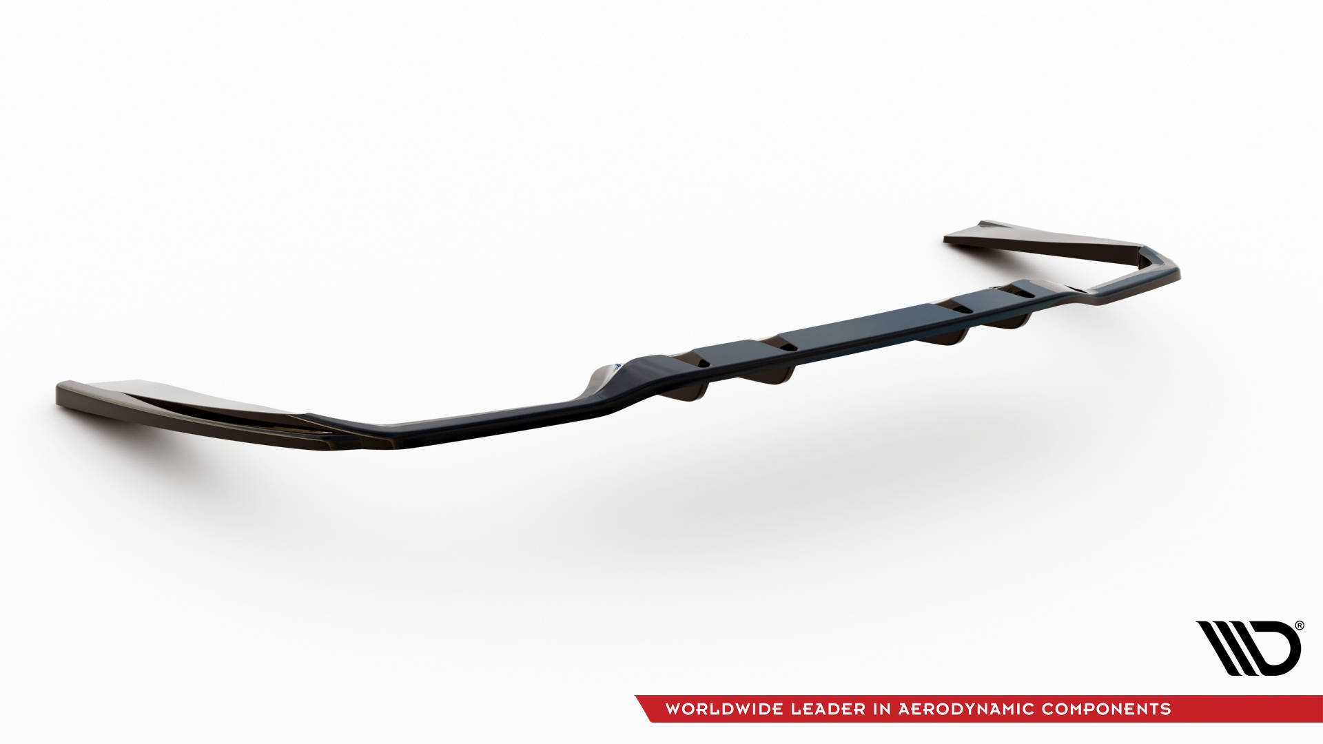 Street+ Mittlerer Diffusor RACE Heck Ansatz passend für Mercedes-AMG C 43 Limousine W205 FL schwarz Hochglanz