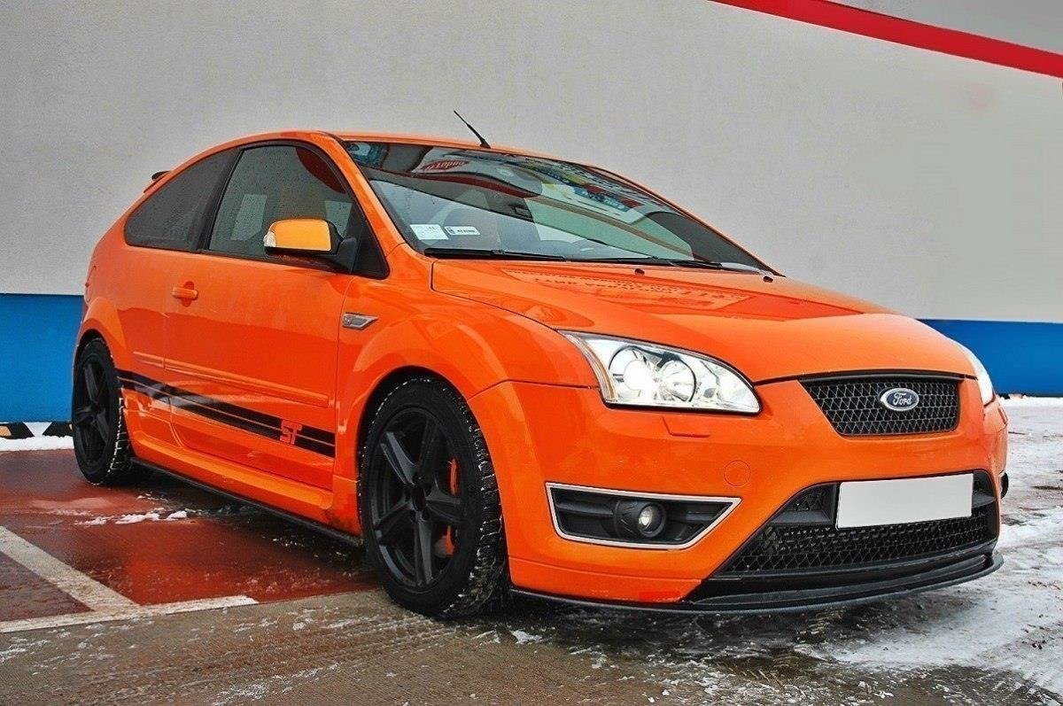 Street+ Seitenschweller Leisten passend für Ford Focus ST Mk2 schwarz Hochglanz