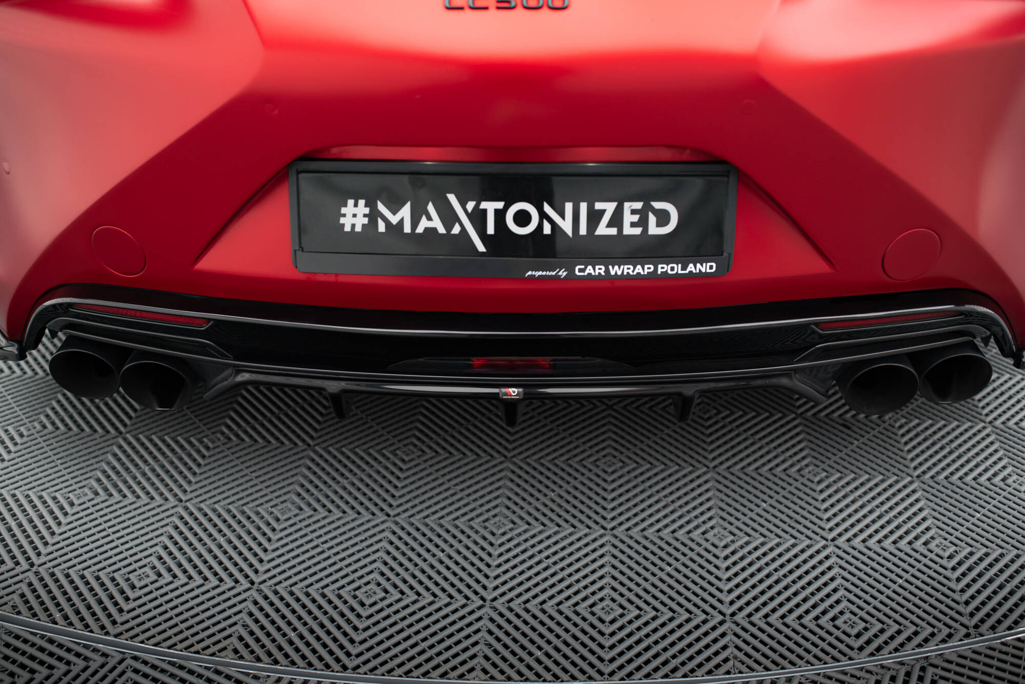 Street+ Heck Ansatz Diffusor passend für Lexus LC 500 schwarz Hochglanz